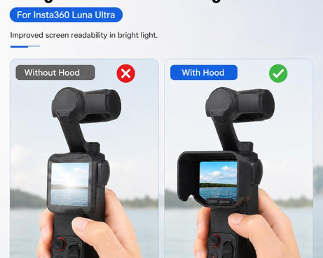 Screen Sun Hood Anti-Glare Screen Shield Protective Cover, For Insta360 Luna Ultra