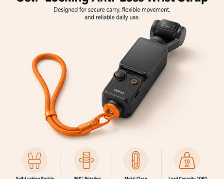 XDcase 4-in-1 Set Camera Wrist Strap Phone Lanyard for Insta360, DJI OSMO, DSLRs, Action DV