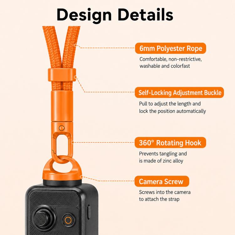 XDcase 4-in-1 Set Camera Wrist Strap Phone Lanyard for Insta360, DJI OSMO, DSLRs, Action DV