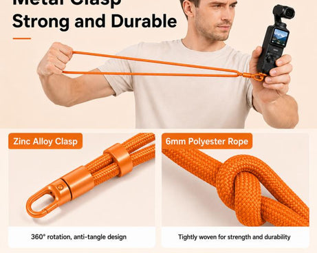 XDcase 4-in-1 Set Camera Wrist Strap Phone Lanyard for Insta360, DJI OSMO, DSLRs, Action DV