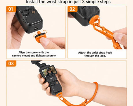 XDcase 4-in-1 Set Camera Wrist Strap Phone Lanyard for Insta360, DJI OSMO, DSLRs, Action DV