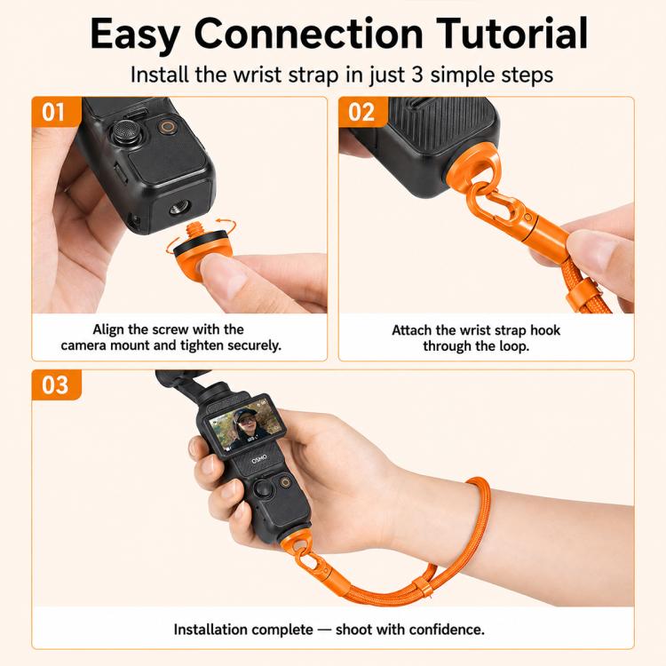 XDcase 4-in-1 Set Camera Wrist Strap Phone Lanyard for Insta360, DJI OSMO, DSLRs, Action DV
