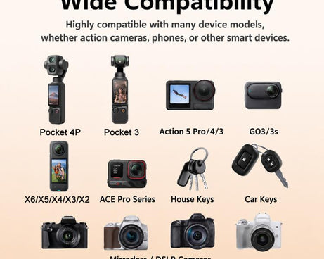 XDcase 4-in-1 Set Camera Wrist Strap Phone Lanyard for Insta360, DJI OSMO, DSLRs, Action DV