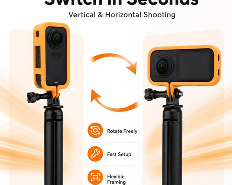 Camera Protective Frame with 1/4 Screw Mount, For Insta360 X6