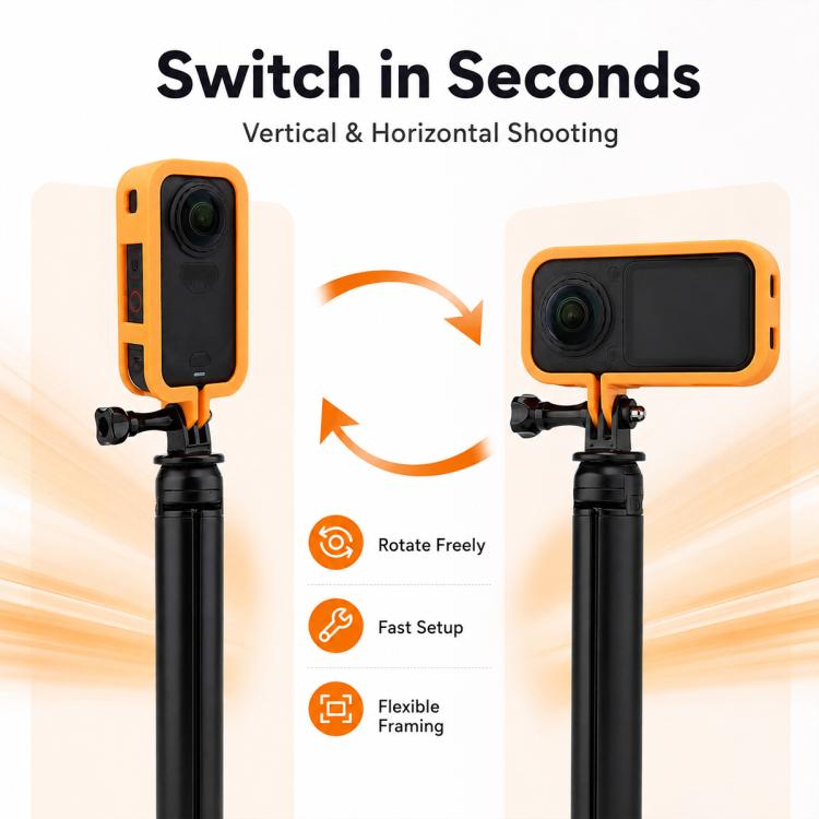 Camera Protective Frame with 1/4 Screw Mount, For Insta360 X6