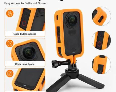 Camera Protective Frame with 1/4 Screw Mount, For Insta360 X6