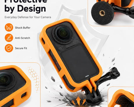 Camera Protective Frame with 1/4 Screw Mount, For Insta360 X6