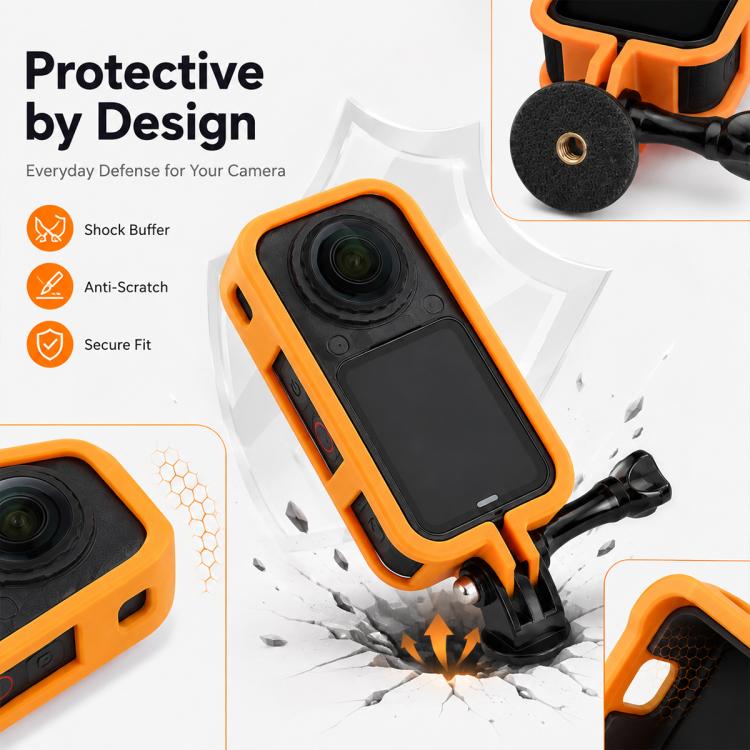 Camera Protective Frame with 1/4 Screw Mount, For Insta360 X6