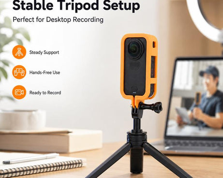 Camera Protective Frame with 1/4 Screw Mount, For Insta360 X6