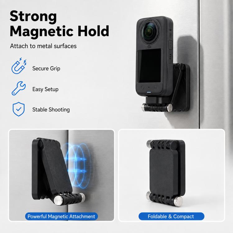 Foldable Magnetic Mount, For Insta360 X6 / DJI Osmo 360 II