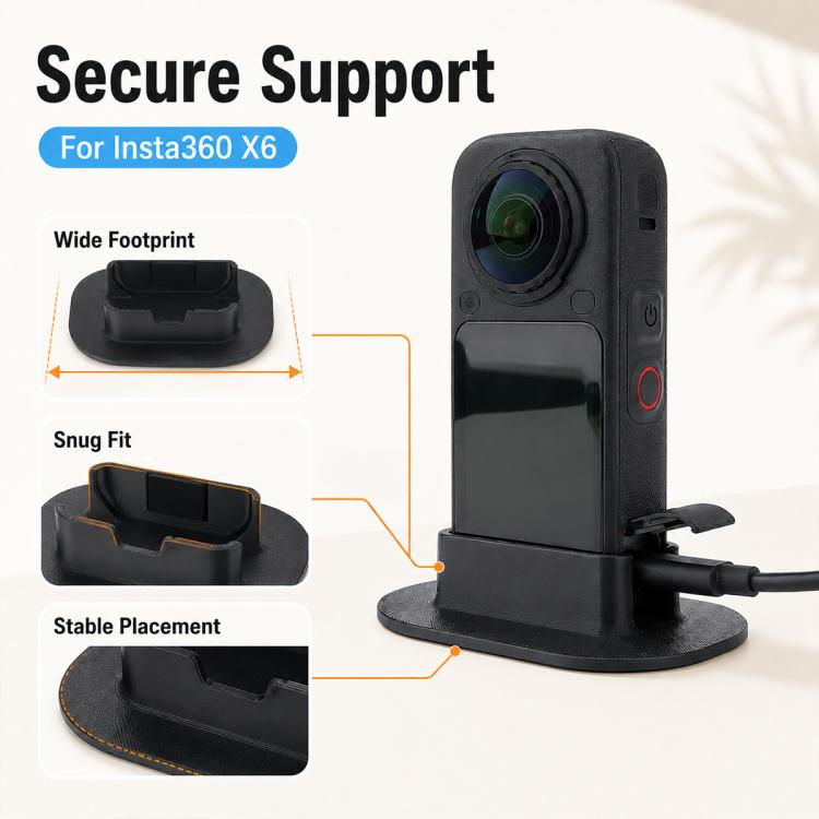 Extra-large Quick-Release Camera Desktop Non-Slip Base Mount, For Insta360 X6