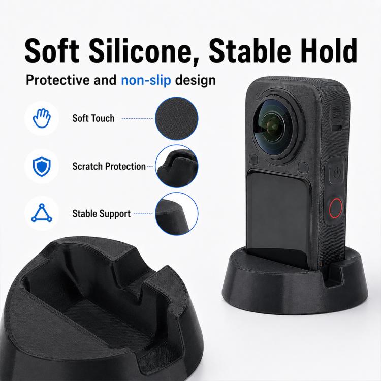 Silicone Camera Base Non-Slip Mount, For Insta360 X6