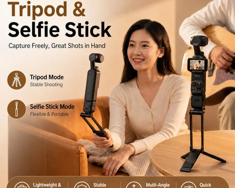 Magnetic Quick-Release Selfie Stick Tripod, For DJI Osmo Pocket 4P /4 / 3