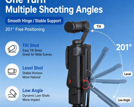Magnetic Quick-Release Selfie Stick Tripod, For DJI Osmo Pocket 4P /4 / 3