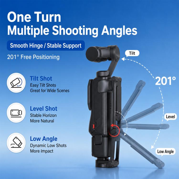 Magnetic Quick-Release Selfie Stick Tripod, For DJI Osmo Pocket 4P /4 / 3