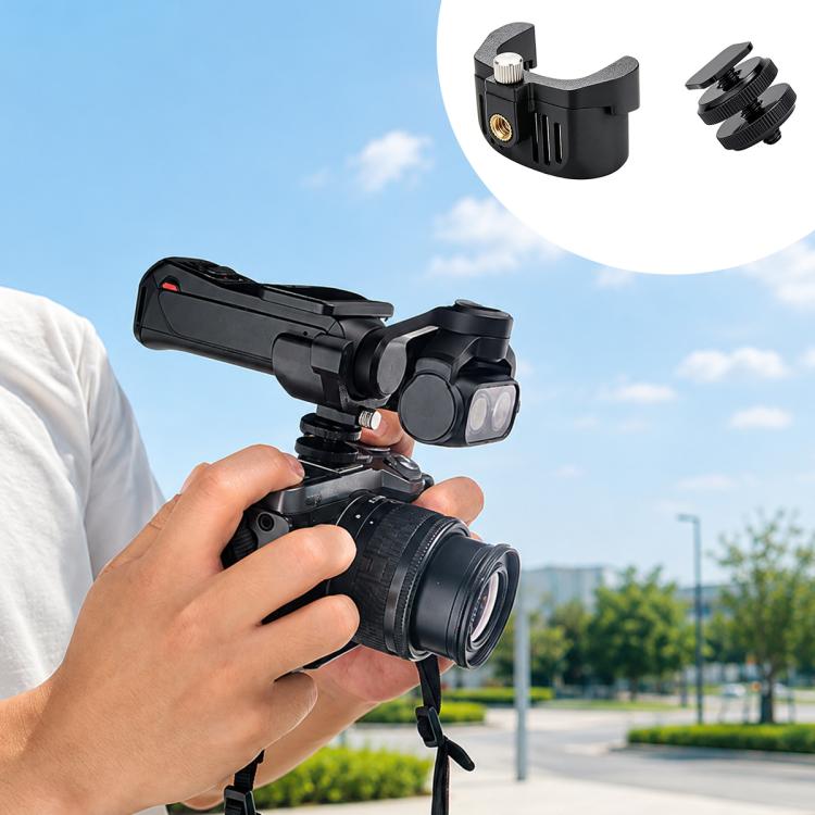 Multi-functional Expansion Bracket with 1/4 Screw Hole & Cold Shoe Adapter, For Insta360 Luna Ultra