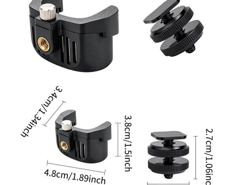 Multi-functional Expansion Bracket with 1/4 Screw Hole & Cold Shoe Adapter, For Insta360 Luna Ultra