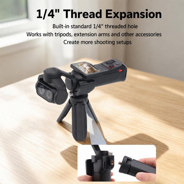 Multi-functional Expansion Bracket with 1/4 Screw Hole & Cold Shoe Adapter, For Insta360 Luna Ultra