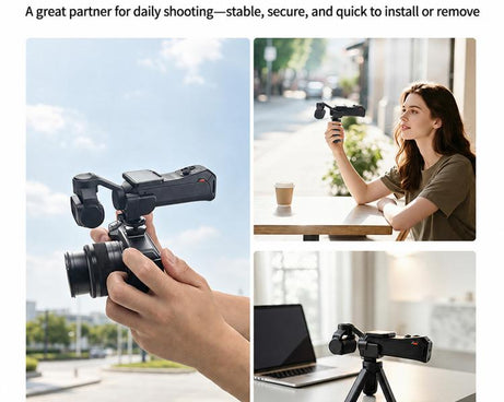 Multi-functional Expansion Bracket with 1/4 Screw Hole & Cold Shoe Adapter, For Insta360 Luna Ultra