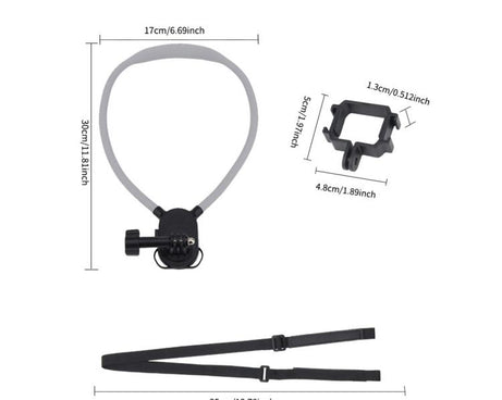 Lazy Neck Bracket POV View Mount, For DJI Osmo Pocket 4P / 4 / 3