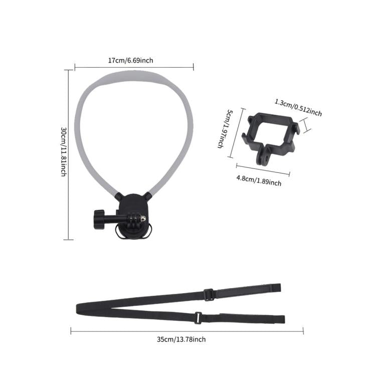Lazy Neck Bracket POV View Mount, For DJI Osmo Pocket 4P / 4 / 3