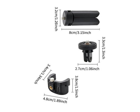Expansion Adapter Bracket with 1/4 Screw Hole & Dual-Prong Mount, For Insta360 Luna Ultra