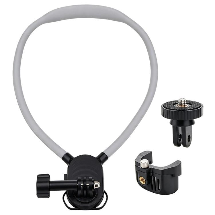 Lazy Neck Bracket POV View Mount with 1/4 Screw Hole & Dual-Prong Mount, For Insta360 Luna Ultra