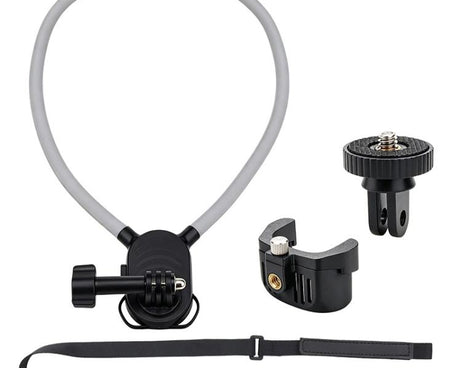 Lazy Neck Bracket POV View Mount with 1/4 Screw Hole & Dual-Prong Mount, For Insta360 Luna Ultra