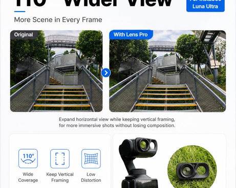 Wide Angle Lens Filter, For Insta360 Luna Ultra