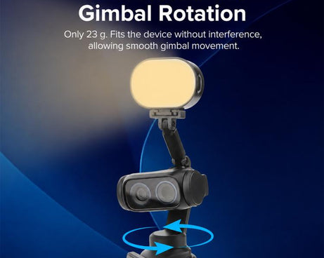 Mini LED Fill Light Warm / Cool Soft Light for Vlogging / Livestreaming / Selfies, For Insta360 Luna Ultra