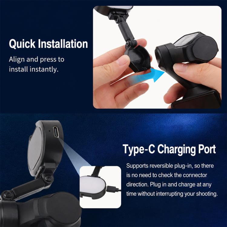 Mini LED Fill Light Warm / Cool Soft Light for Vlogging / Livestreaming / Selfies, For Insta360 Luna Ultra