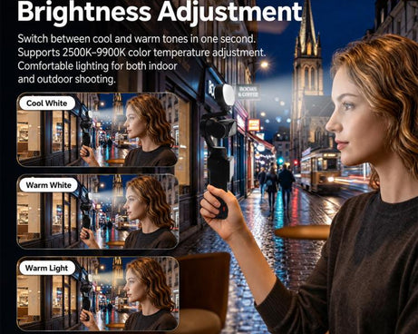 Mini LED Fill Light Warm / Cool Soft Light for Vlogging / Livestreaming / Selfies, For Insta360 Luna Ultra