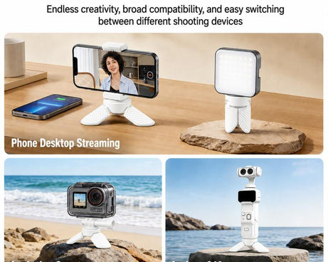 Mini Tripod Desktop Mount for DJI Osmo Pocket 4P / 4 / 3 / Insta360 Luna Ultra