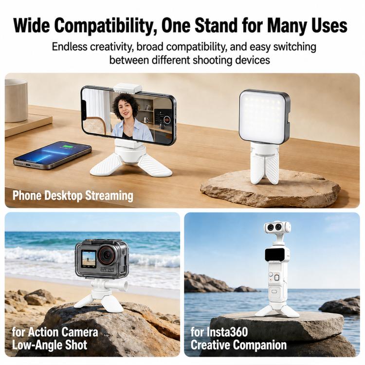 Mini Tripod Desktop Mount for DJI Osmo Pocket 4P / 4 / 3 / Insta360 Luna Ultra