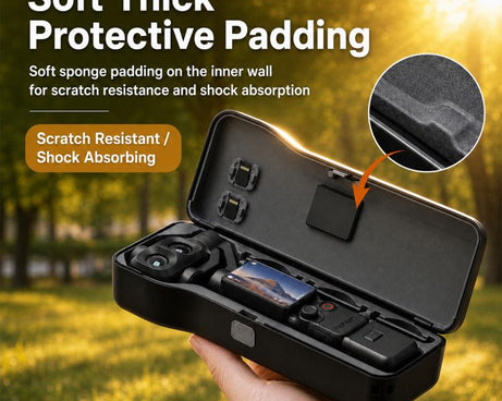 Full-coverage Hard Case Gimbal Protective Cover with Storage Slots for DJI Osmo Pocket4 Pro, For DJI Osmo Pocket 4P