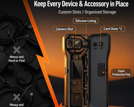 Full-coverage Hard Case Gimbal Protective Cover with Storage Slots for DJI Osmo Pocket4 Pro, For DJI Osmo Pocket 4P