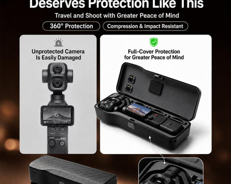 Full-coverage Hard Case Gimbal Protective Cover with Storage Slots for DJI Osmo Pocket4 Pro, For DJI Osmo Pocket 4P