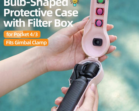 Sunnylife Bulb-Shaped Protective Cover with Filter Box, Fits Gimbal Clamp, For DJI Osmo Pocket 4 / 3