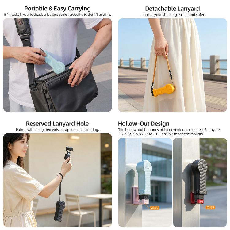 Sunnylife Bulb-Shaped Shock-proof Protective Cover with Filter Box, For DJI Osmo Pocket 4 / 3
