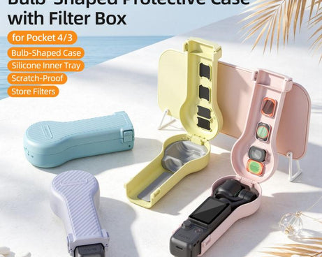 Sunnylife Bulb-Shaped Shock-proof Protective Cover with Filter Box, For DJI Osmo Pocket 4 / 3