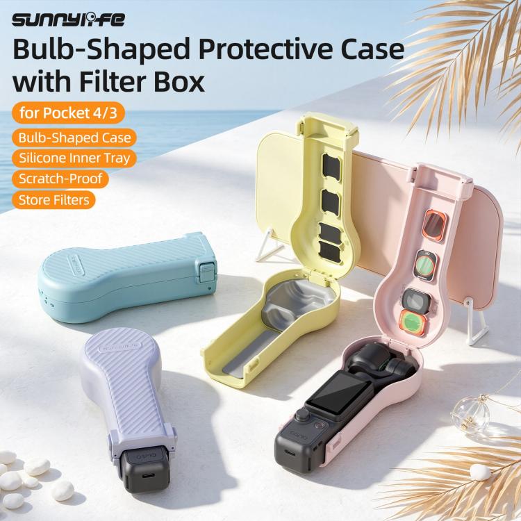Sunnylife Bulb-Shaped Shock-proof Protective Cover with Filter Box, For DJI Osmo Pocket 4 / 3