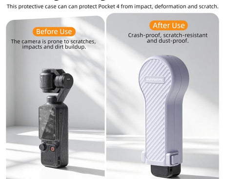 Sunnylife Bulb-Shaped Shock-proof Protective Cover with Filter Box, For DJI Osmo Pocket 4 / 3