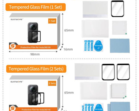 Sunnylife Screen Protector Tempered Glass Film, For Insta360 X6