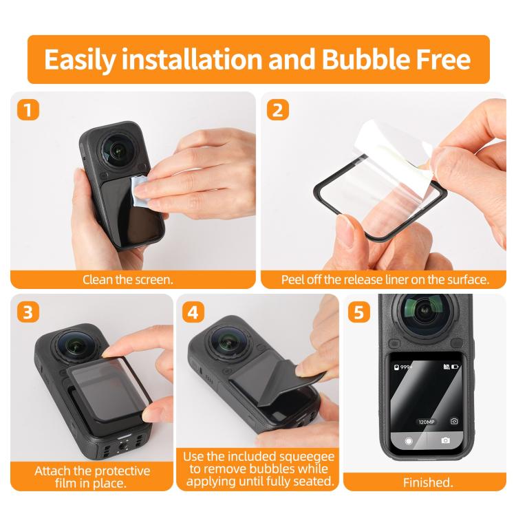 Sunnylife Screen Protector PET Soft Film, For Insta360 X6
