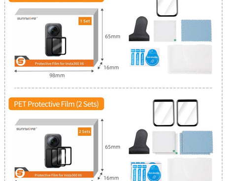 Sunnylife Screen Protector PET Soft Film, For Insta360 X6
