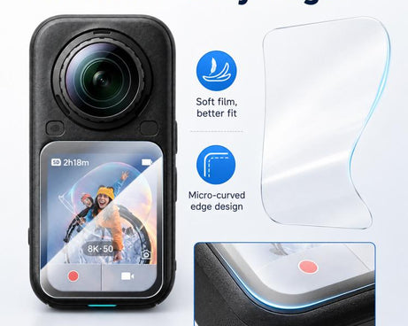 10 PCS/Box Full-coverage Action Camera High-definition Screen Protector, For Insta 360 X6, For Insta 360 X5 / X4