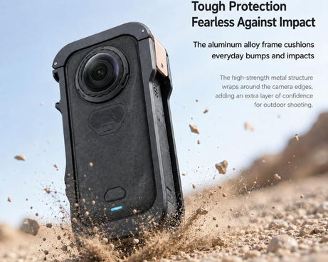 Aluminum Alloy Rabbit Cage Frame Quick-Release Protective Cover, For Insta360 X6