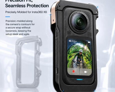 Aluminum Alloy Rabbit Cage Frame Quick-Release Protective Cover, For Insta360 X6