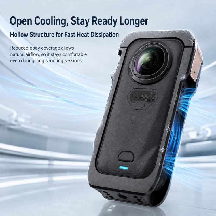 Aluminum Alloy Rabbit Cage Frame Quick-Release Protective Cover, For Insta360 X6