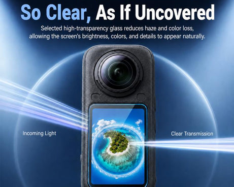 Curved Heat-Bent Tempered Glass Screen Film, For Insta360 X6